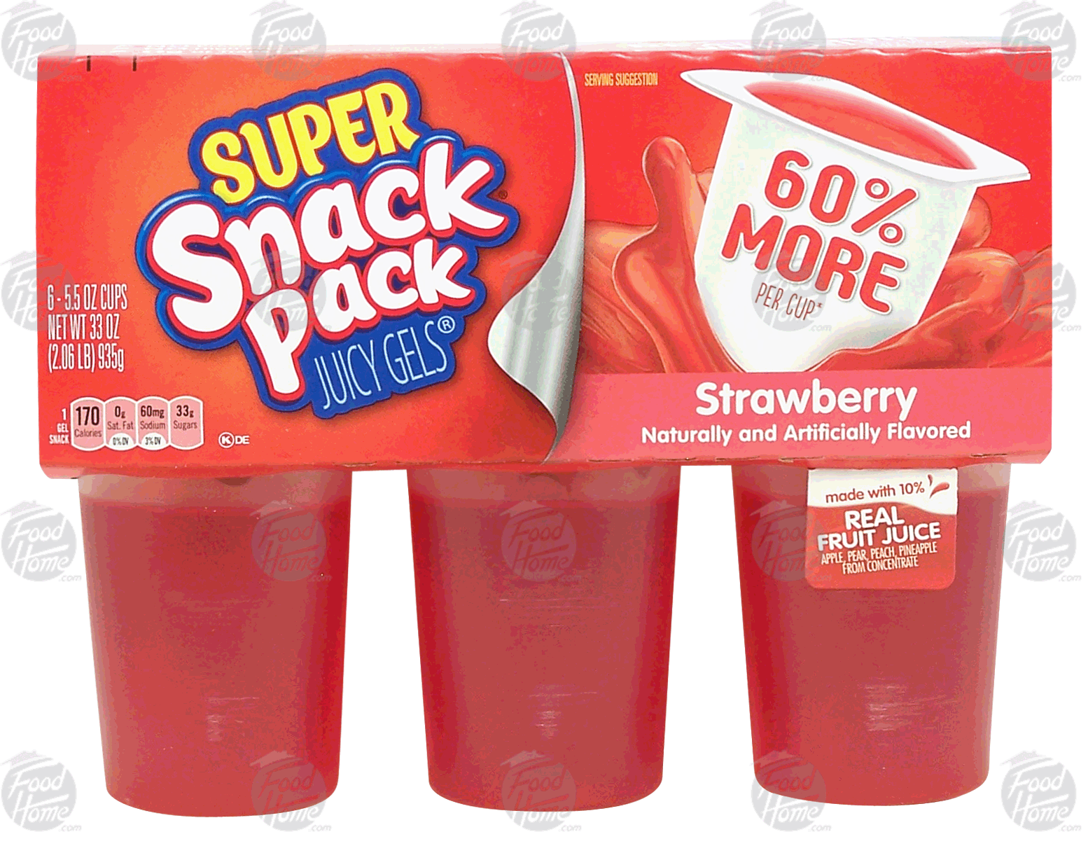 Snack Pack Super strawberry juicy gels, 6-count Full-Size Picture